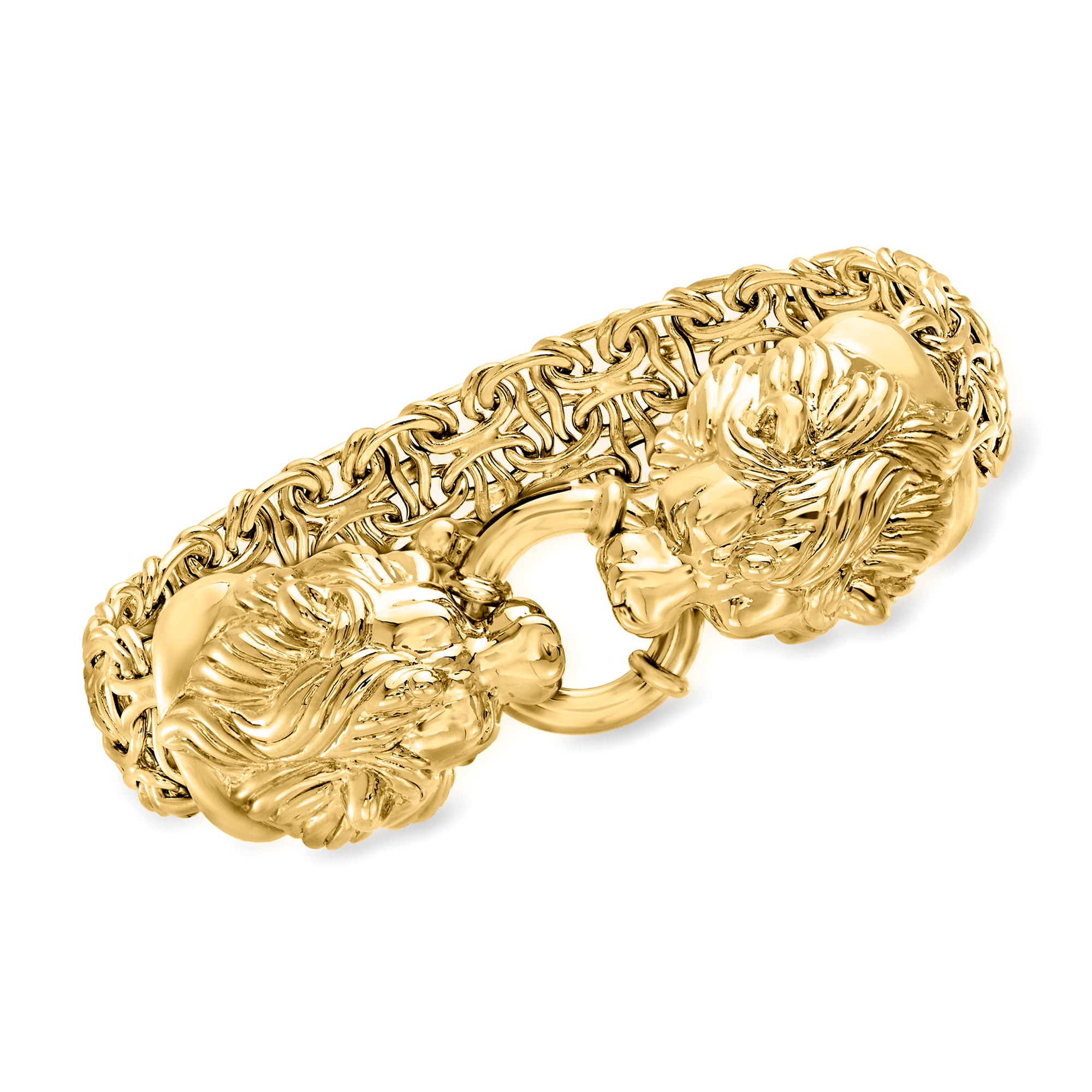 Lion head silver plated bangle bracelet at ?950 | Azilaa