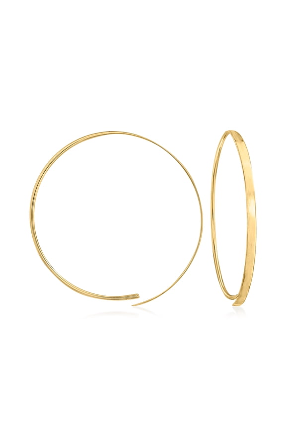Italian 14kt Yellow Gold Eternity Hoop Earrings, Women's, Adult
