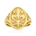 thumbnail image 1 of Ross-Simons Italian 14kt Yellow Gold Fleur-De-Lis Signet Ring, Women's, Adult, 1 of 6