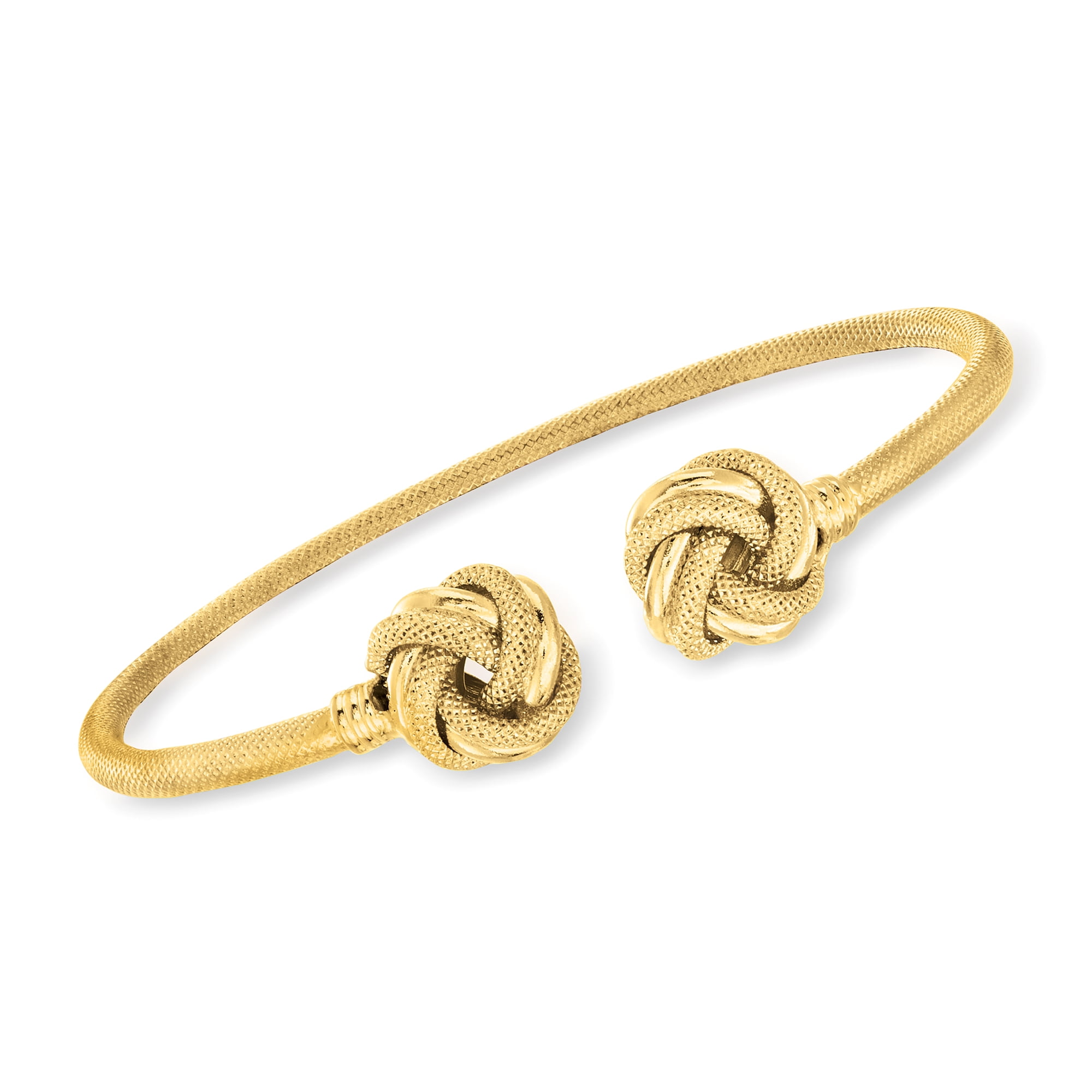 Satin Cuff Bracelet in 14k Italian Rose Gold (19 mm)