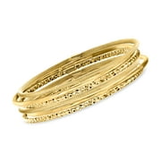 Ross-Simons Italian 14kt Yellow Gold Multi-Finish Jewelry Set: 6 Bangle Bracelets, Women's, Adult