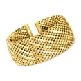 thumbnail image 1 of Ross-Simons Italian 14kt Yellow Gold-Plated Patterned Wide Cuff Bracelet, Women's, Adult, 1 of 5