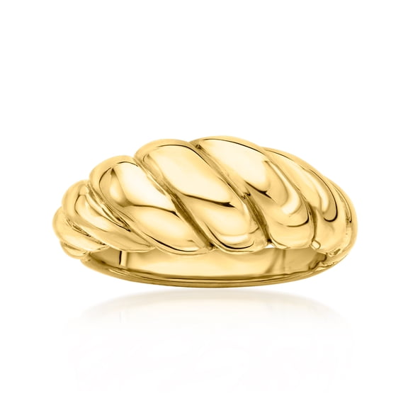 Ross-Simons Italian 14kt Yellow Gold Shrimp Ring, Women's, Adult