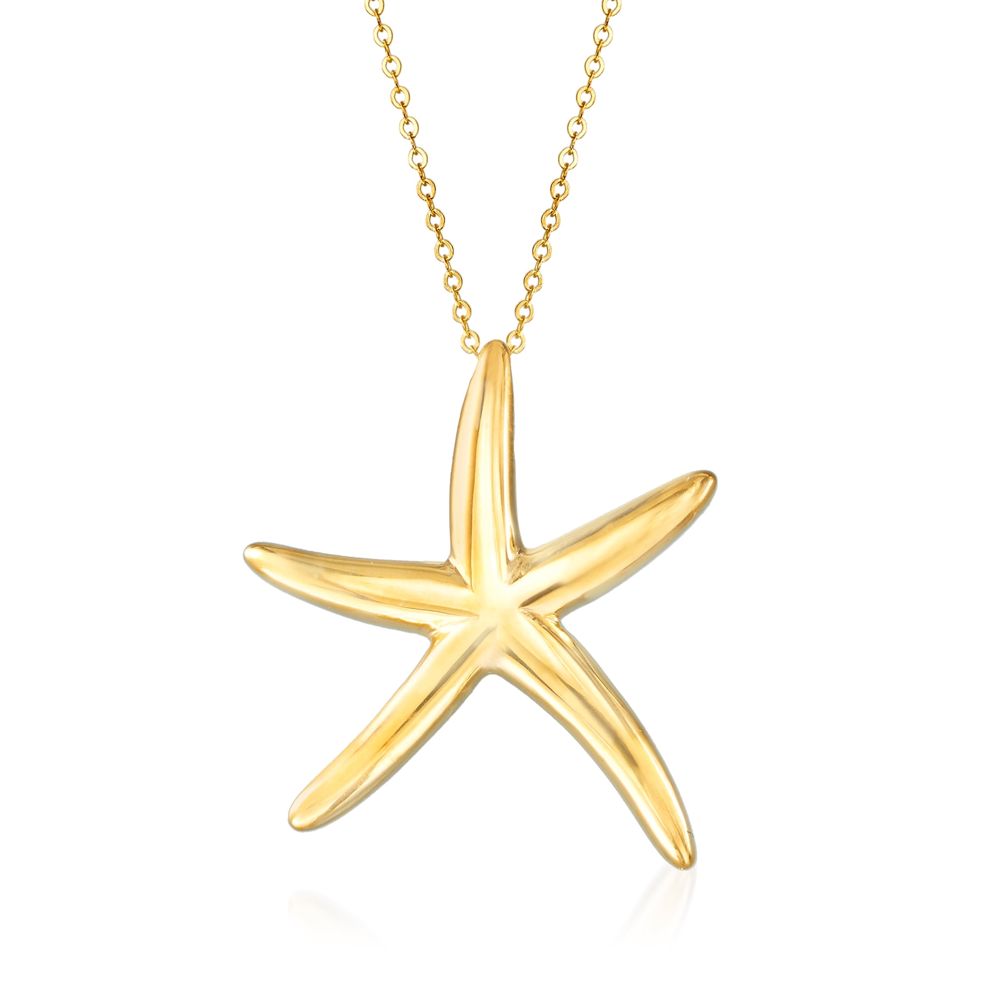 Gold starfish pendant clearance