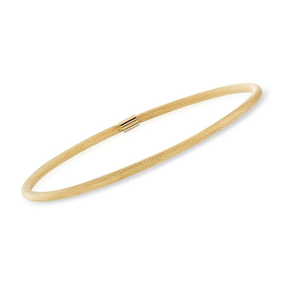 Ross-Simons Italian 14kt Yellow Gold Textured Bangle Bracelet, Women's, Adult