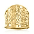 thumbnail image 1 of Ross-Simons Italian 14kt Yellow Gold Wide Diamond-Cut Ring, Women's, Adult, 1 of 7