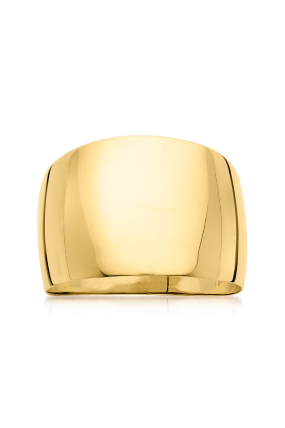 Italian 14kt Yellow Gold Wide Dome Ring, Women's, Adult
