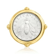 ROSS-SIMONS Italian 18kt Gold Over Sterling Genuine 2-Lira Bumblebee Coin Ring, Women's, Adult