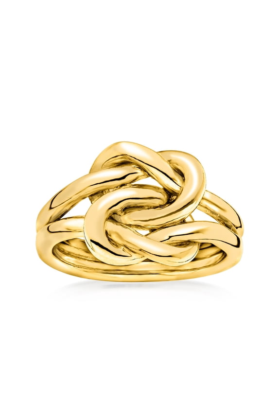Ross-Simons Italian 18kt Gold Over Sterling Double Love Knot Ring, Women's, Adult