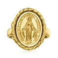 thumbnail image 1 of Ross-Simons Italian 18kt Gold Over Sterling Miraculous Medal Frame Ring, Women's, Adult, 1 of 5