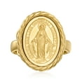 thumbnail image 1 of Ross-Simons Italian 18kt Gold Over Sterling Miraculous Medal Frame Ring, Women's, Adult, 1 of 4