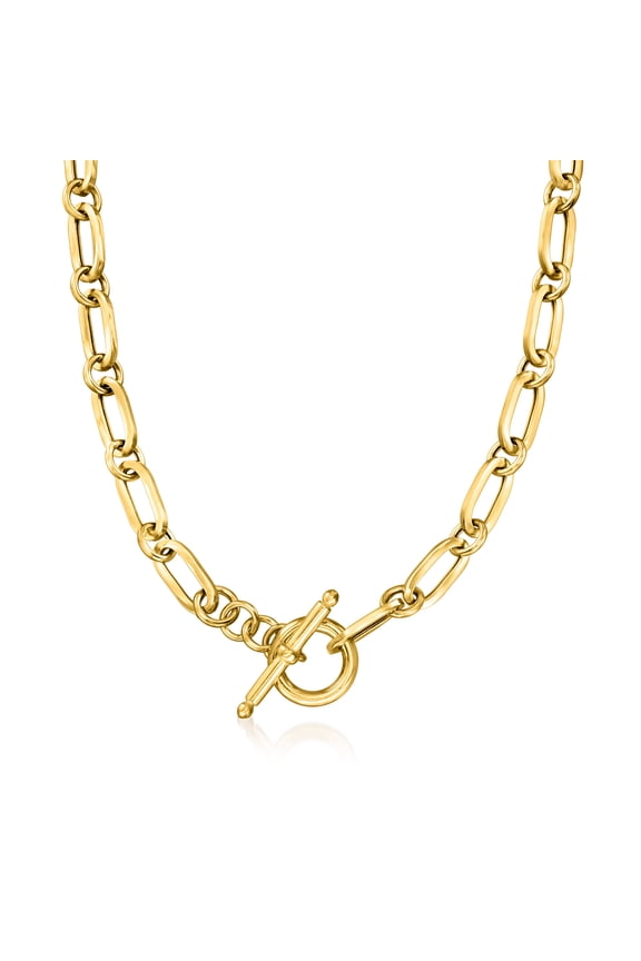 Italian 18kt Gold Over Sterling Paper Clip Link Necklace, Women's, Adult