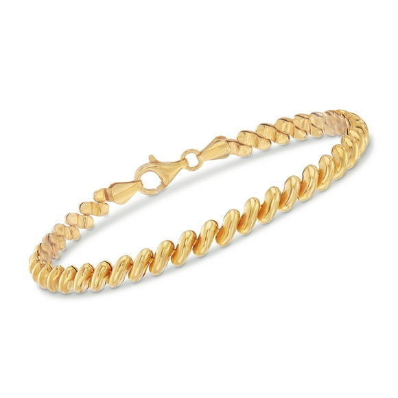 Ross-Simons Italian 18kt Gold Over Sterling San Marco Bracelet, Women's, Adult