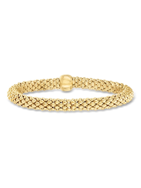 Italian 18kt Gold Over Sterling Stretch Bracelet, Women's, Adult