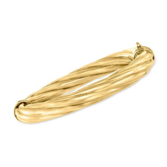Ross-Simons Italian 18kt Gold Over Sterling Wide Twisted Bangle Bracelet, Women's, Adult