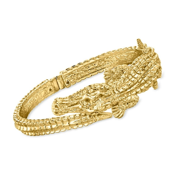 Ross-Simons Italian 18kt Yellow Gold Alligator Bangle Bracelet, Women's, Adult
