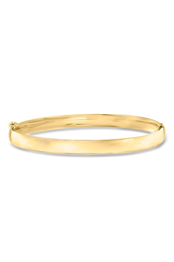 Italian 18kt Yellow Gold Bangle Bracelet, Women's, Adult