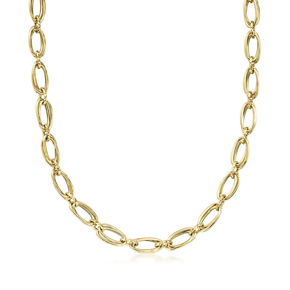 Ross-Simons Italian 18kt Yellow Gold Double-Oval Link  Necklace, Women's, Adult