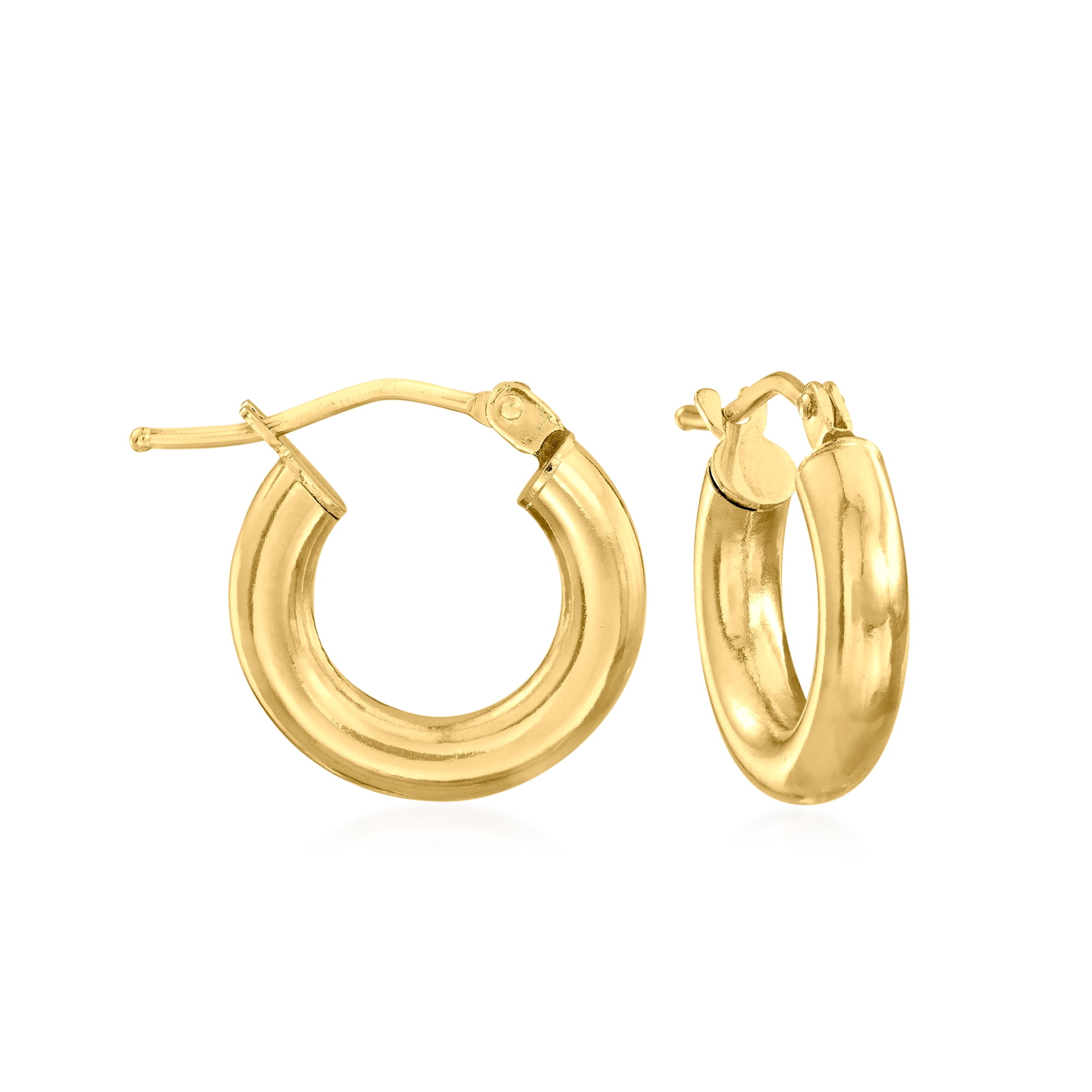 18kt yellow gold hoop earring