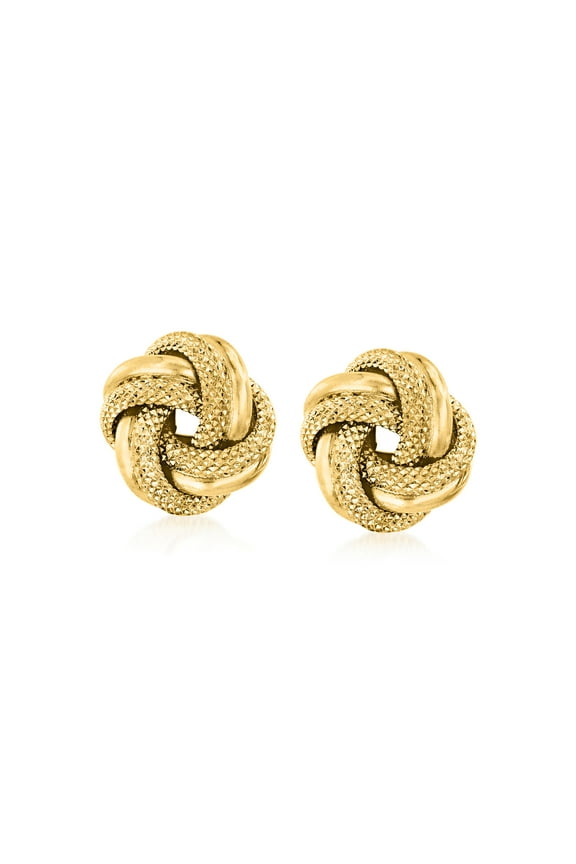 Italian 18kt Yellow Gold Love Knot Earrings, Women's, Adult