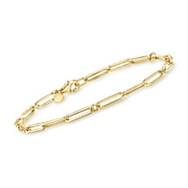 Ross-Simons Italian 18kt Yellow Gold Paper Clip Link Bracelet, Women's, Adult