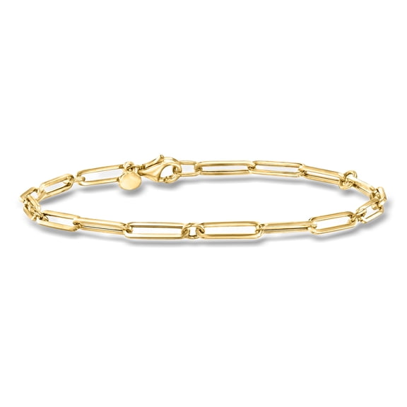 Ross-Simons Italian 18kt Yellow Gold Paper Clip Link Bracelet, Women's, Adult