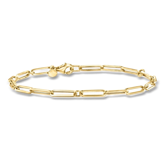 Ross-Simons Italian 18kt Yellow Gold Paper Clip Link Bracelet, Women's, Adult