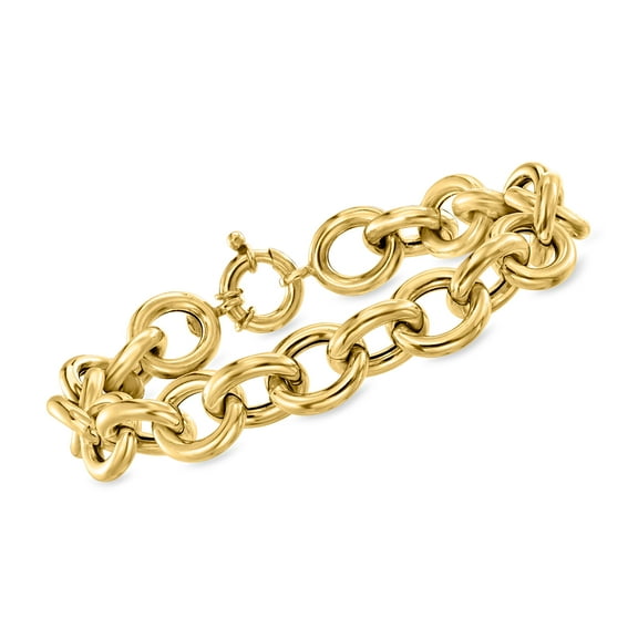 Ross-Simons Italian 18kt Yellow Gold Rolo-Chain Bracelet, Women's, Adult