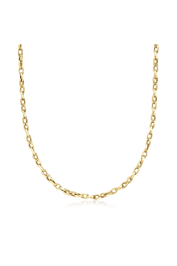Italian 18kt Yellow Gold Twisted Cable-Link Necklace, Women's, Adult