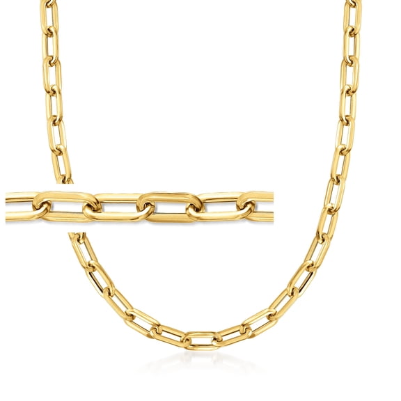 Ross-Simons Italian 18kt Yellow Paper Clip Link Necklace, Women's, Adult