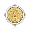 thumbnail image 1 of Ross-Simons Italian 2-Tone Sterling Silver Replica Florin Coin Ring, Women's, Adult, 1 of 5