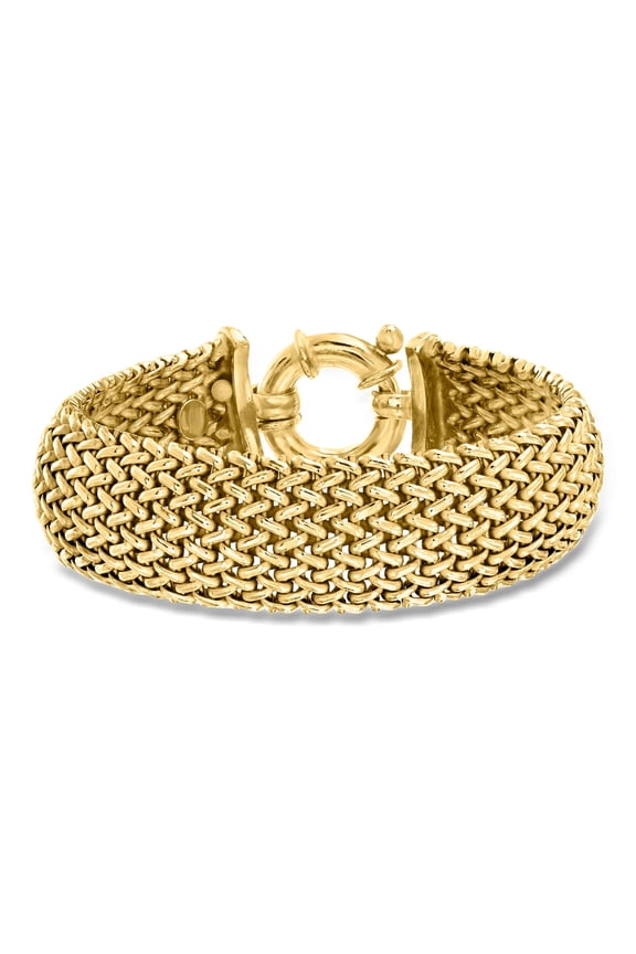 Italian 22kt Gold Over Sterling Silver Riso Bracelet, Women's, Adult