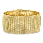 Ross-Simons Italian 30mm 18kt Gold Over Sterling Omega Bracelet, Womens, Adult