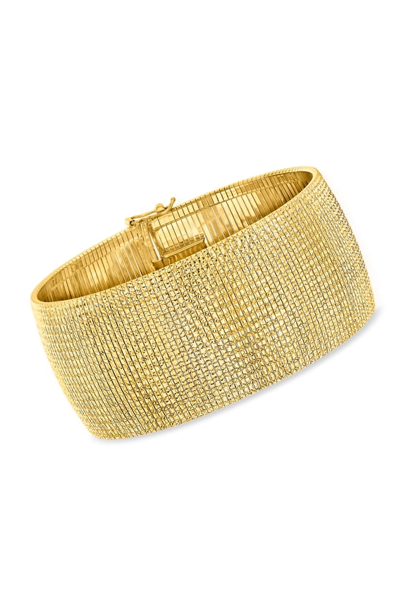 Italian 30mm 18kt Gold Over Sterling Omega Bracelet, Women's, Adult