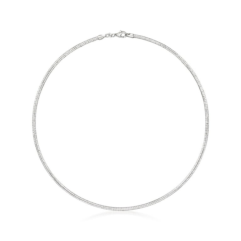 Round Omega 3mm Sterling Silver Necklace Round Omega 3mm Sterling Silver Necklace
