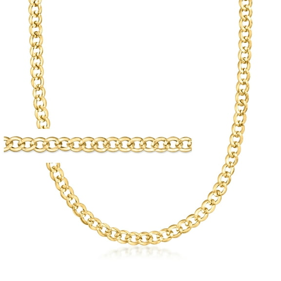 Ross-Simons Italian 6mm 18kt Yellow Gold Curb-Link Necklace, Women's, Adult