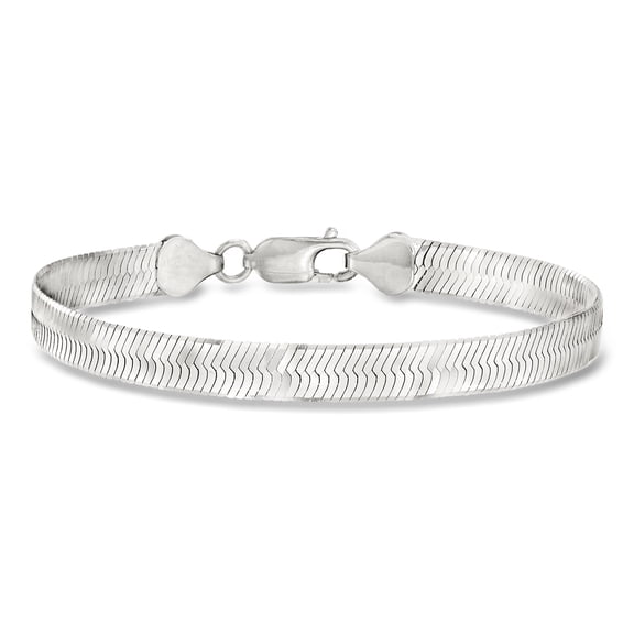 Ross-Simons Italian 6mm Sterling Silver Herringbone Bracelet, Women's, Adult