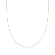 Ross-Simons Italian .8mm 14kt White Gold Adjustable Singapore-Chain Necklace, Womens, Adult