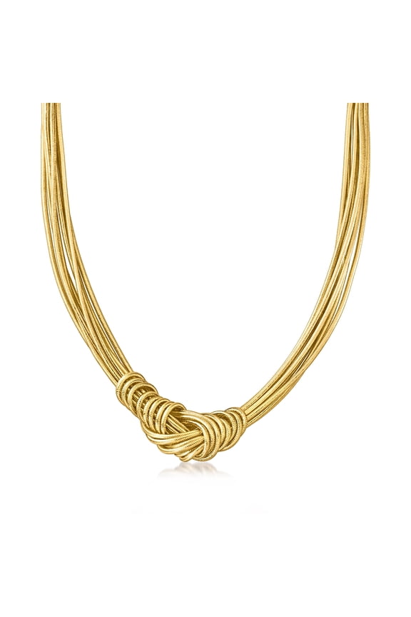 Italian Flex Knot Necklace With 18kt Gold Over Sterling, Women's, Adult