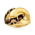 thumbnail image 1 of Ross-Simons Italian Leopard-Print Enamel Link Ring in 18kt Gold Over Sterling, Women's, Adult, 1 of 6