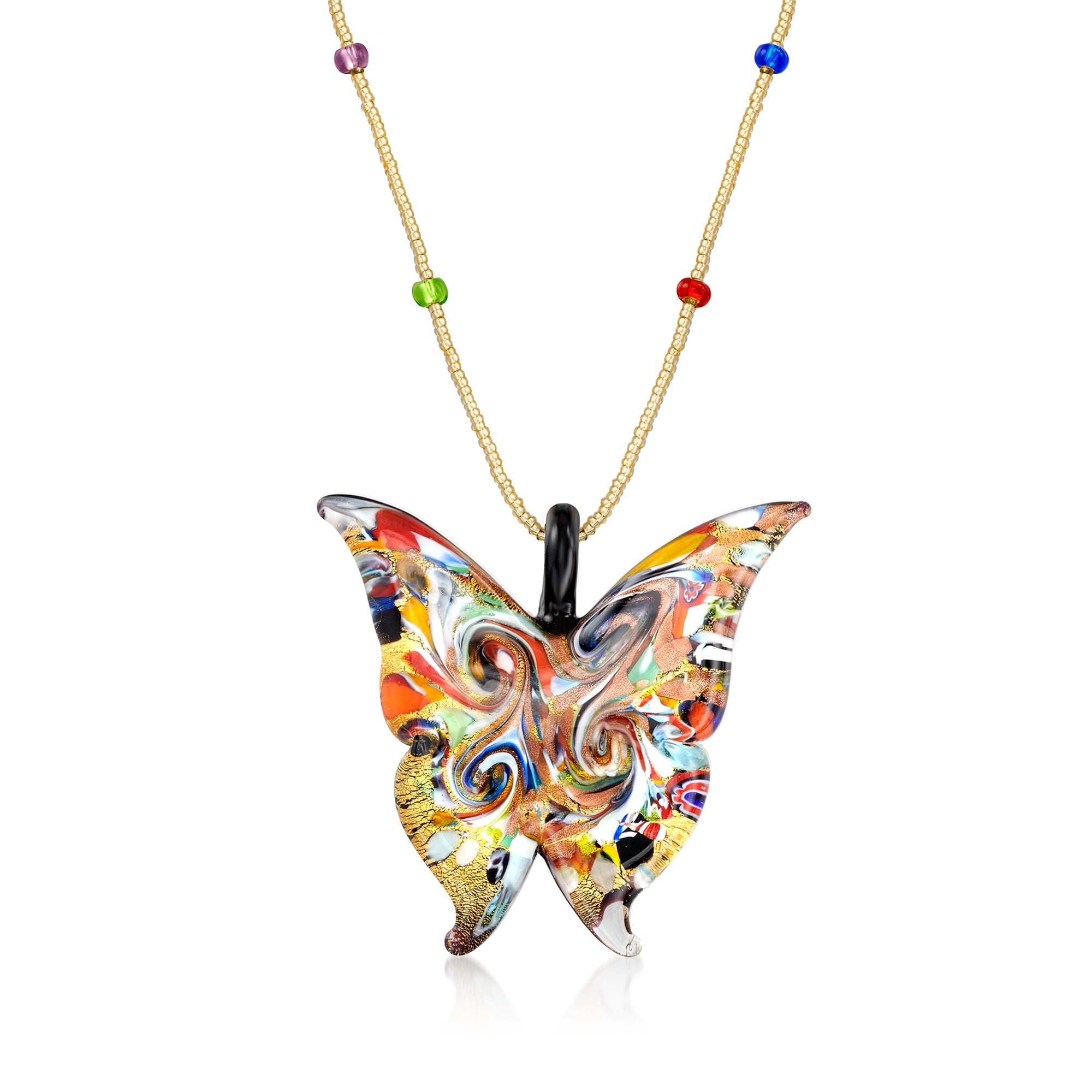 Glass butterfly hotsell pendant