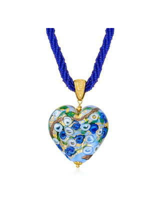 Ross-Simons Italian Multicolored Murano Glass Bead Necklace in 18kt Gold  Over Sterling for Female, Adult 