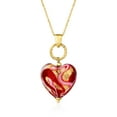 thumbnail image 1 of Ross-Simons Italian Red and Pink Murano Glass Heart Pendant Necklace in 18kt Gold Over Sterling, Women's, Adult, 1 of 8