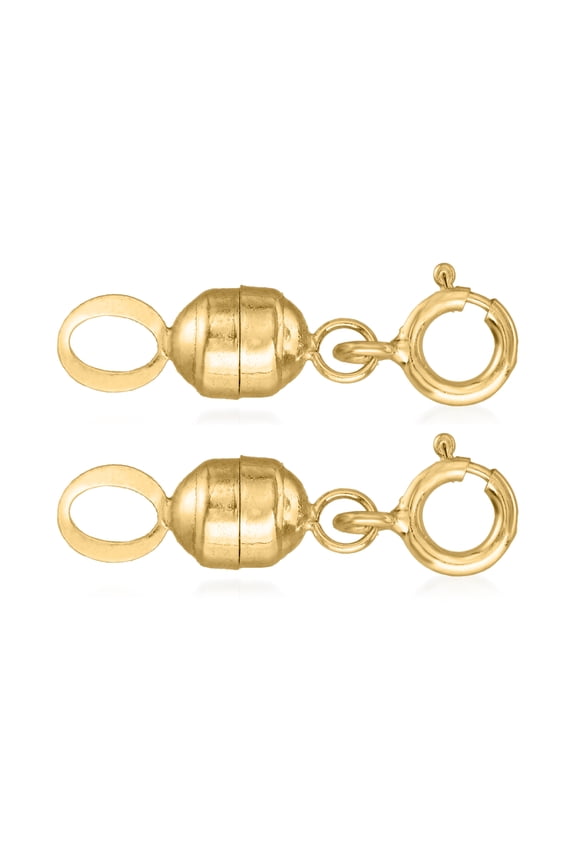 Italian Set Of 2 Small Magnetic Clasp Converters: 14kt Yellow Gold, Women's, Adult