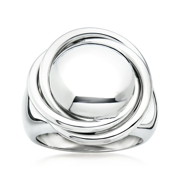 Ross-Simons Italian Sterling Silver Big Bead Knot Ring, Women's, Adult
