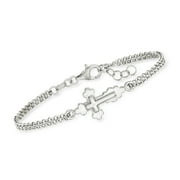 Ross-Simons Italian Sterling Silver Cross Bracelet, Women's, Adult