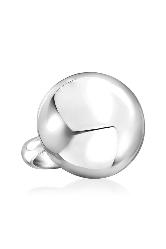 Italian Sterling Silver Dome Bead Ring, Women's, Adult
