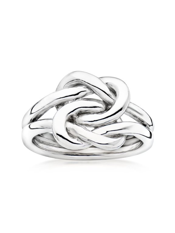Italian Sterling Silver Double Love Knot Ring, Women's, Adult