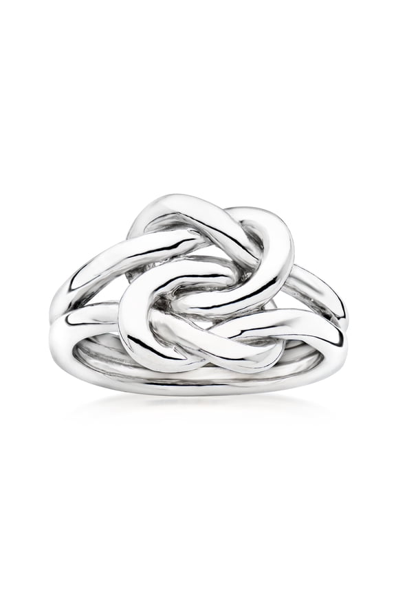 Italian Sterling Silver Double Love Knot Ring, Women's, Adult