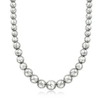 Ross-Simons Italian 10-16mm Sterling Silver Graduated Bead Necklace, Women's, Adult